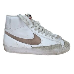 Nike‎ Blazer Mid 77 Sneakers Womens 10 White Pink High Top Shoes CZ1055-118